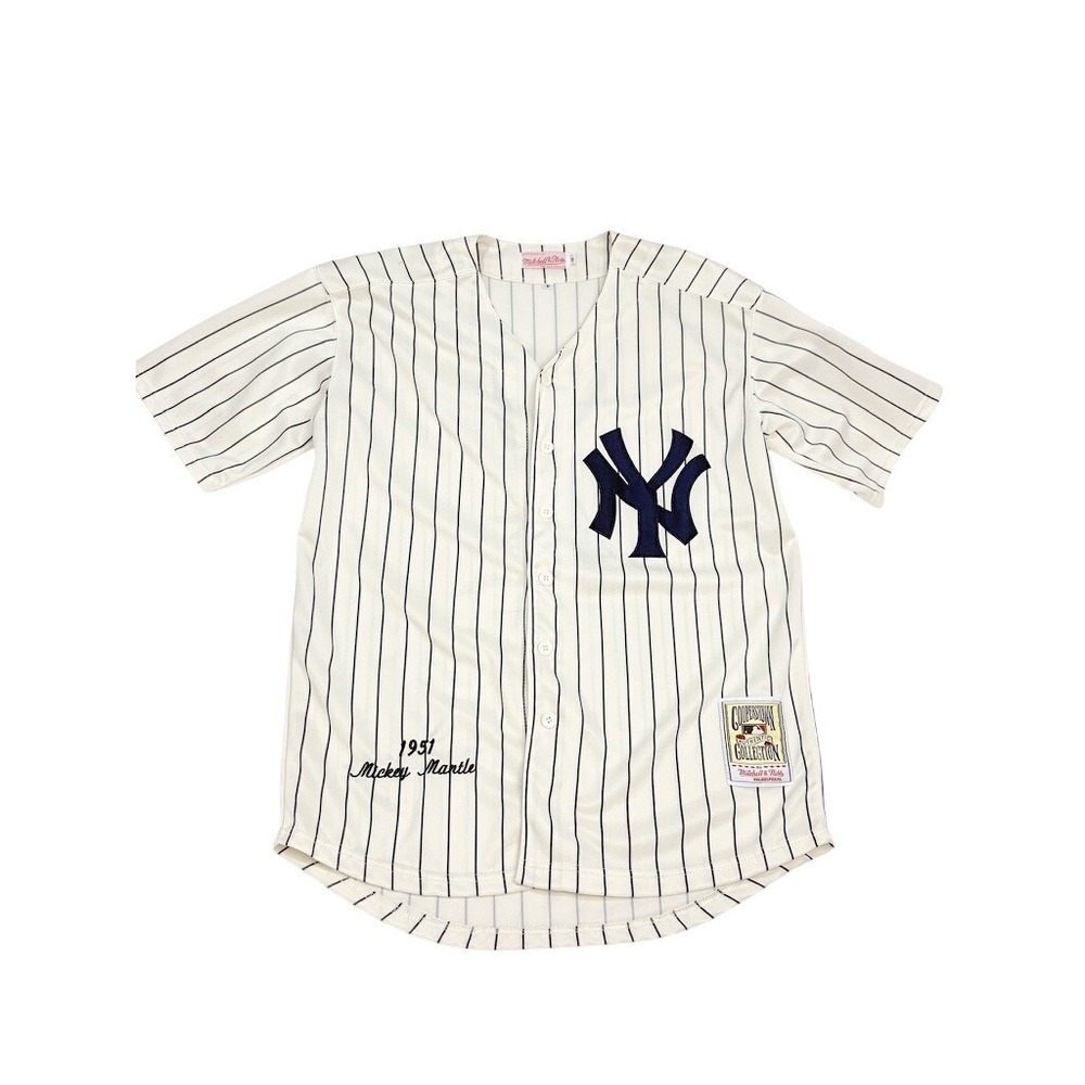 Mitchell & Ness New York Yankees Mickey Mantle 1951 Jersey Men Medium Cream B514